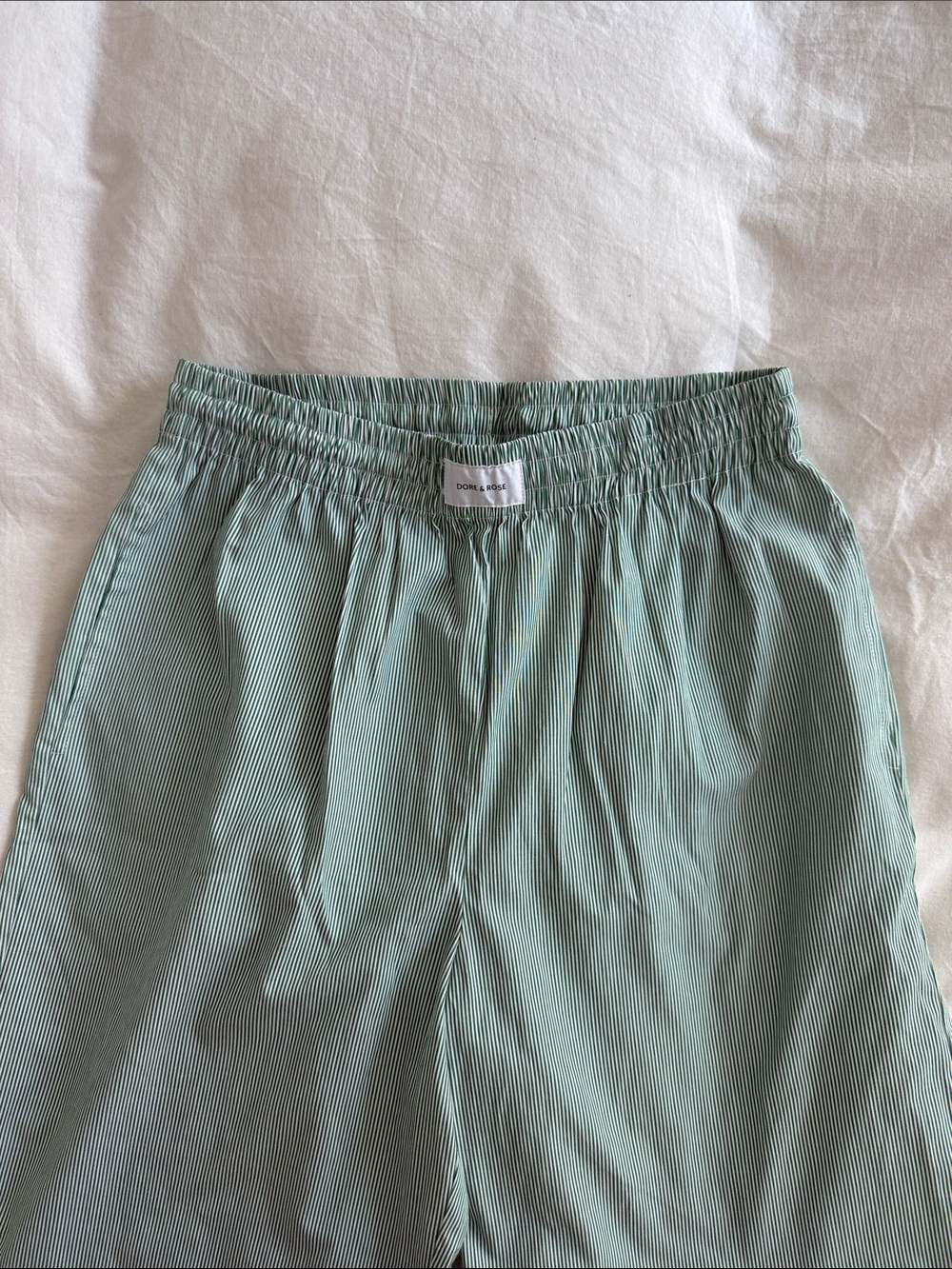 Straight-Leg Women’s cotton PJ Pants in Sage Green - Picture 3 of 3